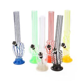 Acrylic water pipe 21CM stripe waterpipe Philtre smoke pipe accessory removable cleaning oil burner tobacco unique bong6733950