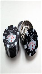 Zinc Alloy Poker Chip Herb Grinder 175quot Mini Poker Chip Style 3 Piece HerbSpiceTobacco Grinder Poker Herb Smoke Cigarette 6480572