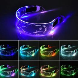 Sunglasses Led Luminous Sunglasses Vintage Punk Glasses Men Women Fashion Party Halloween Christmas Adjustable Colorful Light Up Glasses