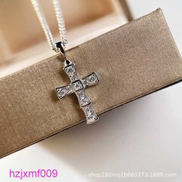 H7BL Designer Baolger Pendant Necklaces Baojia Cross Necklace Women's Full Diamond Snake Bone Couple Fashion Design Clavicle Chain Live Broadcast