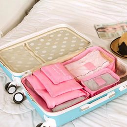 Cosmetic Bags 6 Pcs Packing Cubes Travel Suitcase Organizer Set For Women Men