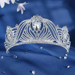 Headpieces Wedding Banquet Birthday Party Hair Accessories Light Luxury Celebrity Full Diamond Crown Wedding Style Pan Hair Headwear Bridal C