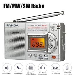 Radio Portable Full Band Radio Fm/mw/sw17 Radio Receiver Mini Speaker with Lcd Digital Display Support Timing Start Earphone Play