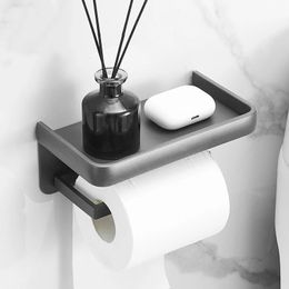 Bathroom tissue box gun gray tissue holder toilet rack toilet paper toilet paper roll free punching wall-mounted 240106