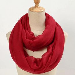 Scarves Solid Snood Scarf For Women Cotton Viscose Neck Muffler