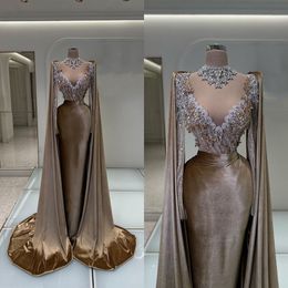 Velvet Denizkızı Akşam Elbise Kristal Boncuk Boyun Uzun Kollu Doğum Günü Kız Sequins Apliques Prom Elbise
