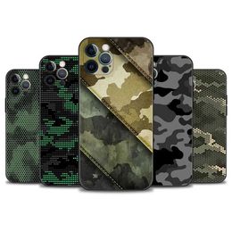 Cell Phone Cases Mobilephone Case For iPhone 15 14 11 12 Pro XS XR Max 8 7 6 Plus 12mini Shell Camouflage Pattern Camo Military ArmyL240105