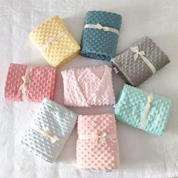 Blankets Baby Blanket For Boys Girls Born Soft Comfy Patterned Minky With Double Layer Dotted Backing