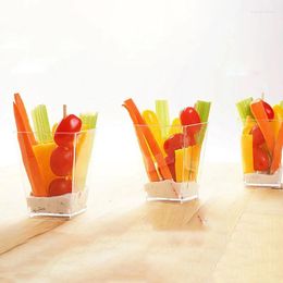 Disposable Cups Straws 100Pack 2Oz Mini Dessert For Party Small Plastic Shooter Pudding Fruit Ice Cream