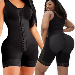 Full Body Shapewear Compression Girdle Fajas Colombian Corrective Underwear Tummy Control Shaper Butt Lift Slim Corset Bodysuits 240108