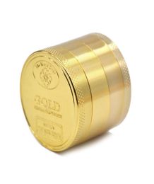 Grinder Cigarette Grinder High Quality with Pollen Catcher GOLD Zinc Alloy Metal Herb Tobacco Spice Crusher3344990