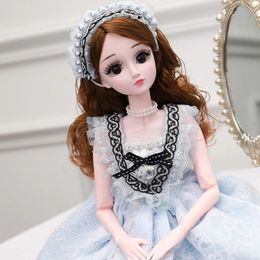 60cm Lifelike Fashion Girl Dolls Large Original Handmade Bjd 13 Doll Full Set 20 Jointed Girls Toys For Children Kids Gift 240108