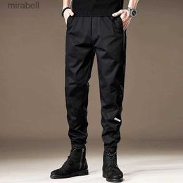 Men's Pants New Summer Thin Hip Hop Cargo Pants Men Joggers Pants Men Solid Casual Trousers Streetwear Elastic Waist Pockets Harem Pants YQ240108