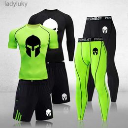 Cycling Jersey Sets Men's Thermal Underwear Comprion Sport Suits Tights Clothes Gym Fitn Quick Dry Basketball Tights Sportswear Men's SuitsL240108