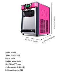 Automatic 3 Mixed flavours commercial soft serve ice cream maker frozen Yoghourt ice cream machine hot selling