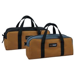 Tool Tote Bag Canvas with Zipper Utility 14 Inch Small Storage Bags for ElectricianHVACPlumbingTechnician 240108