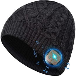 Speakers Bluetooth Beanie Hat Gifts for Men Women with Wireless Bluetooth 5.0 Winter Hat Builtin Detachable HD Stereo Speakers