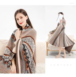 Blankets Bohemian Windblown Hair Cover Blanket Bay Window Knitted Ethnic Wave Air Conditioning Tassel Nap