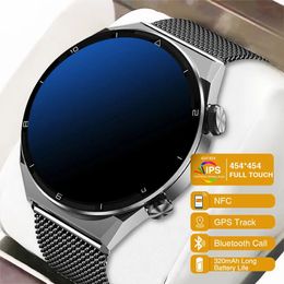 Watches Smart Watch 454*454 Ultra HD GPS Tracking 320mAh NFC 1.45inch Smartwatch IP68 Wireless Charge Men Women For Huawei GT3Pro Xiaomi