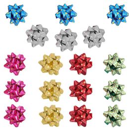 Decorative Flowers Gift Pull Bows Self Adhesive Wrap Christmas Tree Hanging Pendant Ornament (Mixed Color)