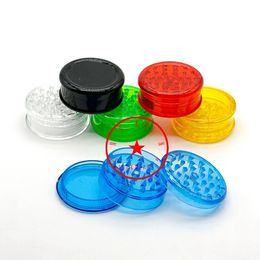 Newest 60MM Smoking Colorful Plastic Herb Tobacco Grind Spice Miller Grinder Crusher Grinding Chopped Hand Muller Unique Design Handpipes Tool