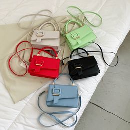 Pu Leather Square Shoulder Crossbody Bag Chain Women Hand Bags Wholesale Cheaper Pure Color Ladies Handbags FMT-4323