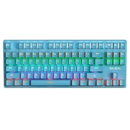 Keyboards K300 Mechanical Keyboard Business Office E-Sports Game Glow 87 Key Green Axis Wired Drop Delivery Computers Networking Mice Otts8