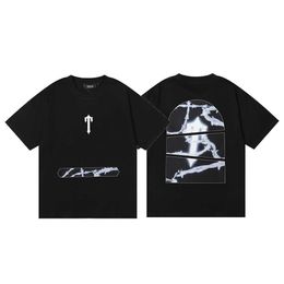 Designer Fashion Clothing Tshirt Tees Trendy Trapstar Barbed Wire Aow Tee Highquality Doubleyarn Cotton Shortsleeved for Men Luxury Stre