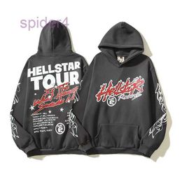 Hellstar Sportsuit Men and Women Designer Hoodie Long Sleeve Pants Pullover Street Hip Hop Retro Alphabet Print High Grey Blue Red White Hell Star Hoodies Xv5e EXBC