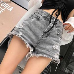 Women's Shorts Women's Shorts Punk Ripped Baggy Short Pants for Woman To Wear Mini Loose Jeans Denim Korean Style XL Streetwear Clothing Cheap YQ240108