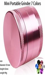 Pink Color Girls Love 4levels Aluminium Herb Grinder Tobacco Smoke Crusher Hand Muller Shredder Mini 50mm high quality6759302