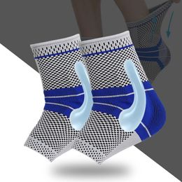 1 Pair 3D Elastic Silicone Ankle Support Brace Compression Anti-sprain Sports Ankle Socks Protector Women Men Teens Custom 240108