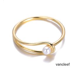 Designer Love Ring Elegant Temperament Pearl Rings For Women Simple Romantic Wedding Fashion Female Jewellery Finger Accessories Gifts For Wife