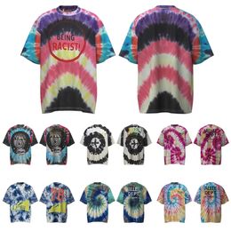 High Street T Shirts Tie Dye Tees Eur US Size Vintage Black T-shirts Tops Hip Hop Tee Real Pics