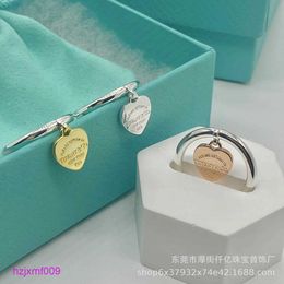 5z3o Designer Tiffanset Band Rings t Family Love Pendant S925 Sterling Silver Heart Ring Fashion Simple Versatile