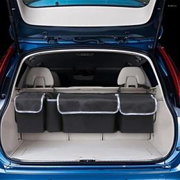 Storage Bags Car Rear Seat Multi Pockets Sundry Bag Vehicle Trunk Accessory Organizer Elastic String Net Mesh