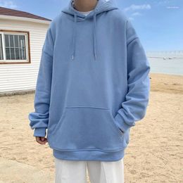 Men's Hoodies Autumn Loose Fitting Casual Couple Student Hooded Pullover Hoodie Large Solid Colour Sports Shirt