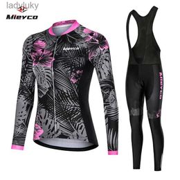 Cycling Jersey Sets Mieyco Anti-UV Spring Women Cycling Set Polyester Bicycle Cycling Wear Cycling Bike Clothes Cycling Jersey Set ciclismo femininoL240108