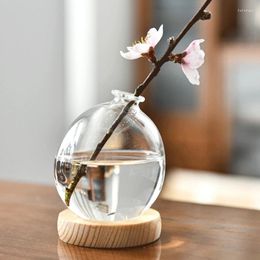 Vases Bubble Vase Clear Flower Arrangement Table Decoration Aroma Bottle Glass Creative Pink Hydroponic