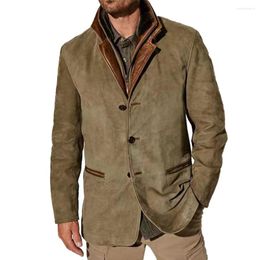 Men's Jackets Mens Slim Fit Trench Coat Vintage Style Outwear Long Sleeve Jacket Classic Lapel Perfect For Fall And Holiday