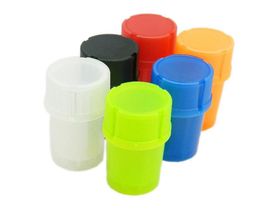 Colorful Cheap protable herb grinder tobacco dry herb grinder for smoking with plastic tobacco container DHL 110pcs2396939