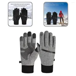 Cycling Gloves Well-fitted 1 Pair Practical Ribbing Wrist Mouth Touchscreen Comfortable Motorcycle Anti Slip For Outdoor