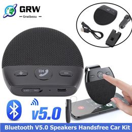Speakers Wireless Vehicle Car Bluetooth V5.0 Speakers Handsfree Car Kit Handsfree Bluetooth Speakerphone Sun Visor Car Accessories