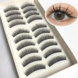 Brushes 10 Pairs Fashionable Makeup Eye Lash Accessories False Eyelashes Set Fashion Decoration