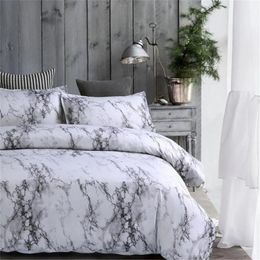 Sets Modern Marble Printed Bedding Set 2pcs/3pcs Cover Set Polyester Microfiber Duvet Bed Quilt Cover