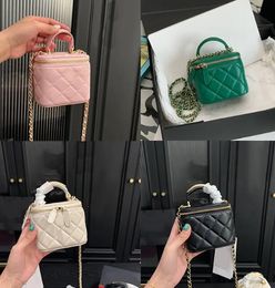 mini Cosmetic Bags tote bag Fashionable and versatile portable diamond grid chain shoulder bag Luxury Crossbody purse wallet
