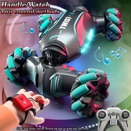 RC Car with Remote Control Watch Hand Gesture control 360° Rotating Climbing LED ligh Drift Electronic Adults Kid Toys 240106