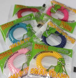 New Mosquito Repellent Bracelet Stretchable Elastic Coil Spiral hand Wrist Band telephone Ring Chain Anti Mosquito Bracelet1205289