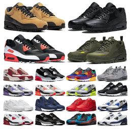 Designer Men 90 Running Sports Shoes Triple White Black Red 90s Wolf Grey Polka Dot Total Orange Laser Blue Runner Hyper Grape Royal Women Trainer Sneakers TN