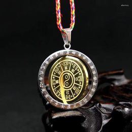 Pendant Necklaces Taoist Tai Chi Yin Yang Fish Bagua Jewellery Male And Female Necklace Amulet